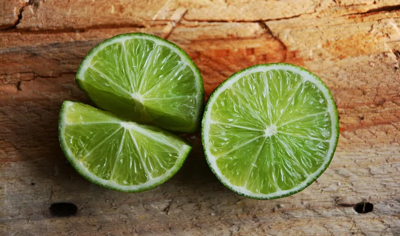 Limes cut in half