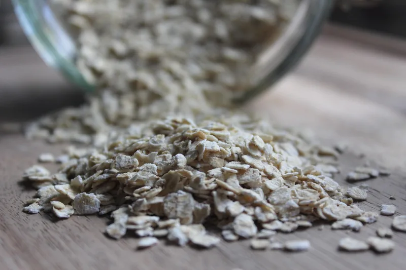 A heap of rolled oats