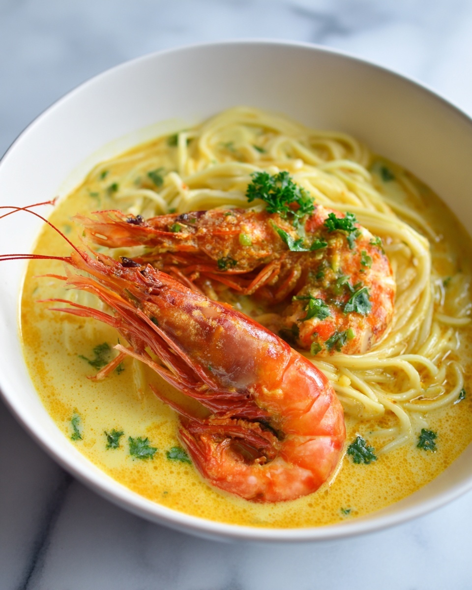 Creamy Lobster Curry Pasta Recipe - Recipe Image