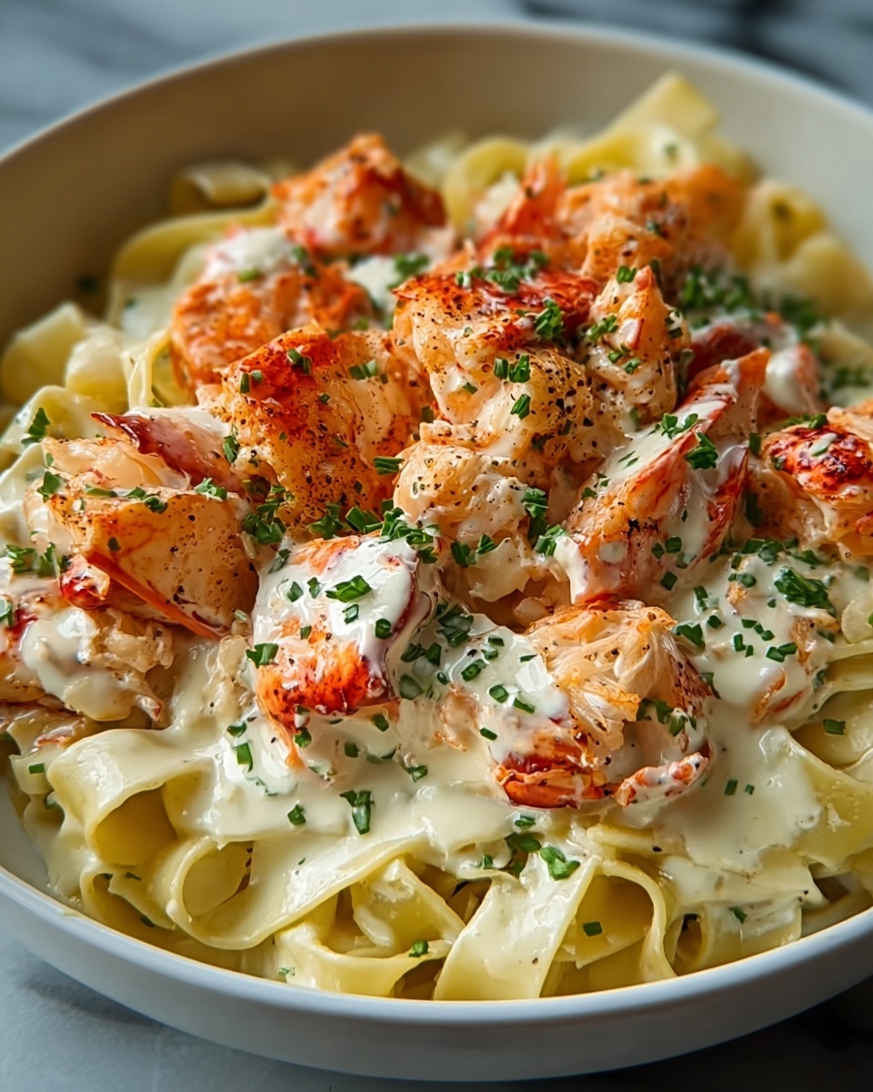 Cajun Lobster, Crab, and Salmon Alfredo Recipe - Recipe Image