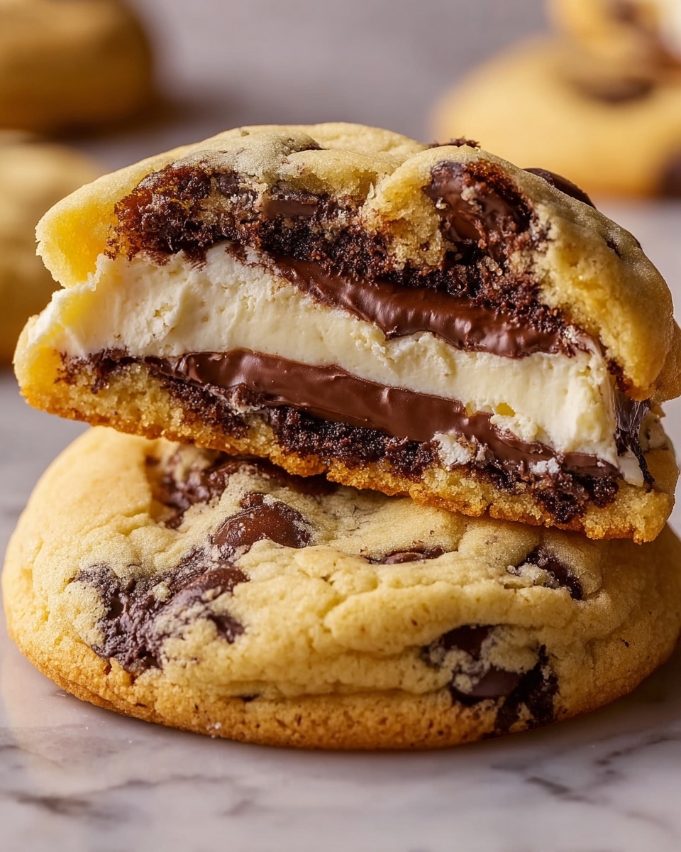 Cheesecake-Filled Chocolate Chip Cookies Recipe - Recipe Image