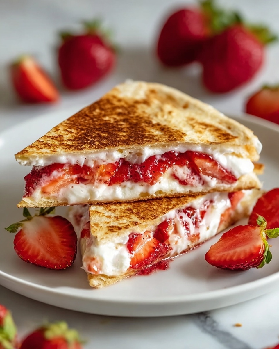 Decadent Strawberry Cheesecake Quesadillas Recipe - Recipe Image