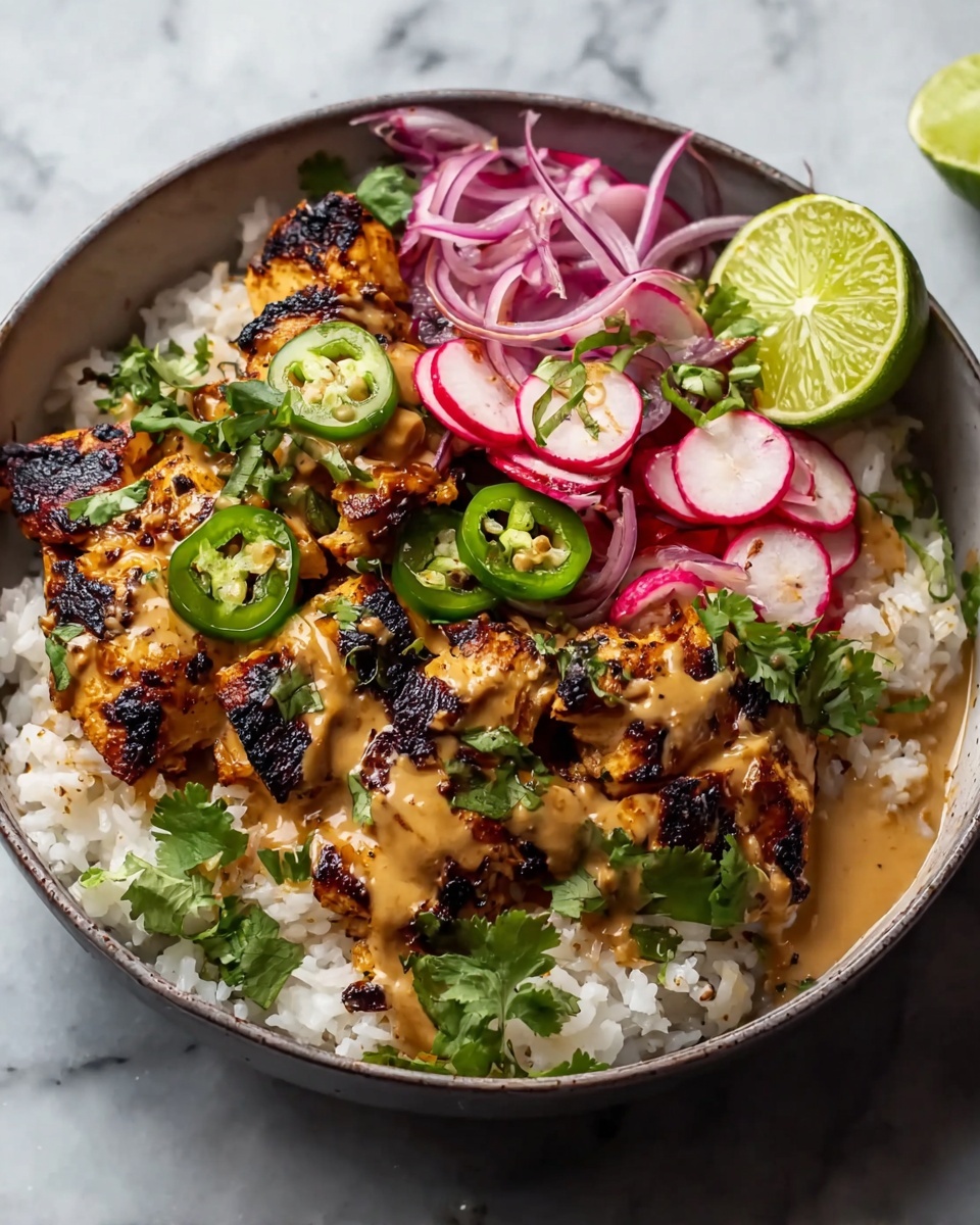 Chicken Satay Rice Bowls Recipe - Recipe Image
