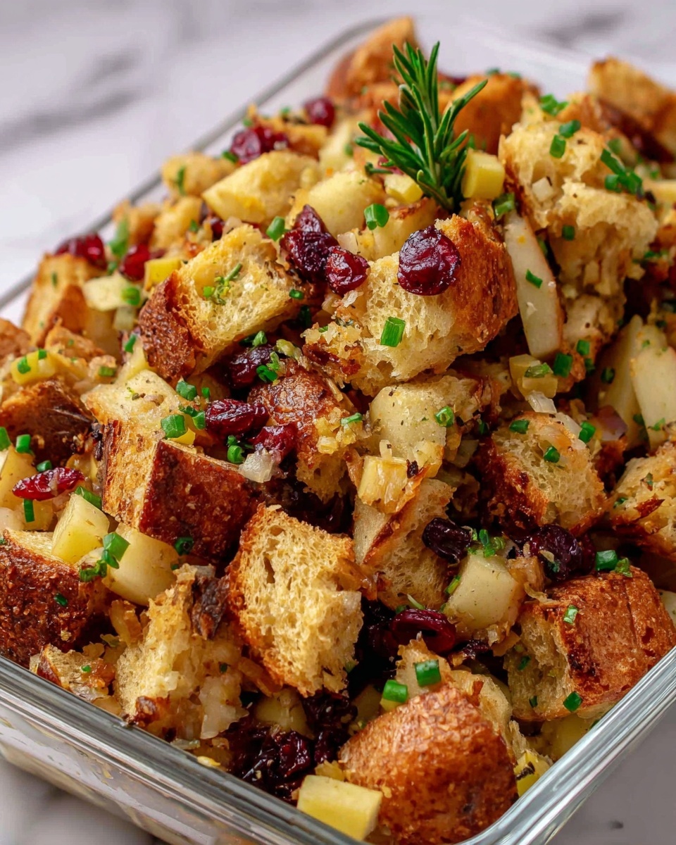 Sausage, Apple, and Cranberry Stuffing Recipe - Recipe Image