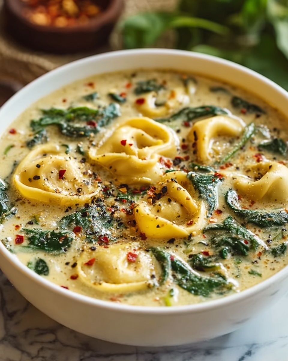 Creamy Spinach Tortellini Soup Recipe - Recipe Image