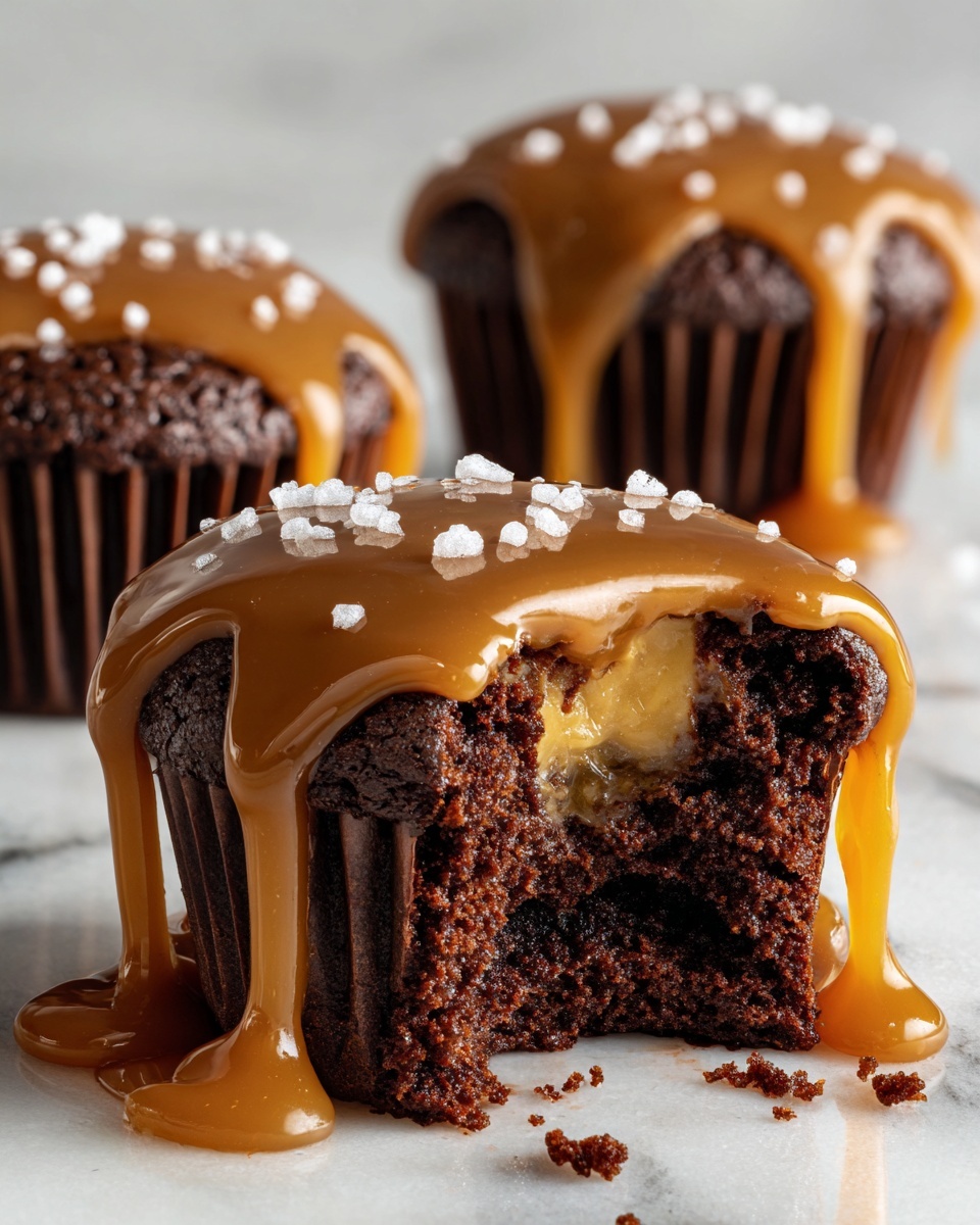 Irresistible Salted Caramel Lava Cupcakes Recipe - Recipe Image