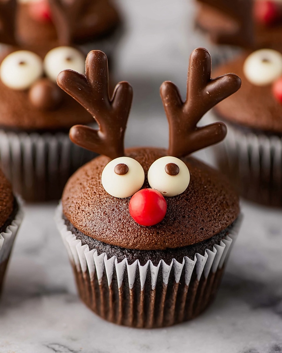 Reindeer Face Carrot Cupcakes Recipe - Recipe Image