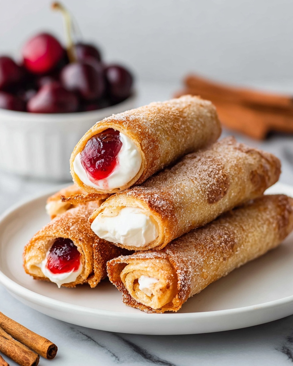 Cherry Cheesecake Egg Rolls Recipe - Recipe Image