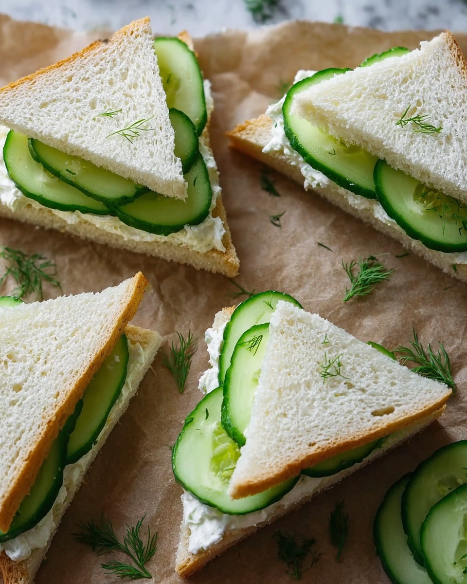 Cucumber Tea Sandwiches Recipe - Recipe Image