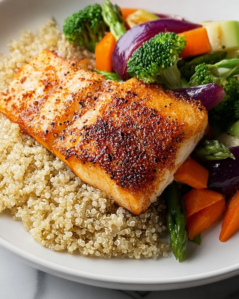 Seared Fish with Quinoa and Veggies Recipe - Recipe Image