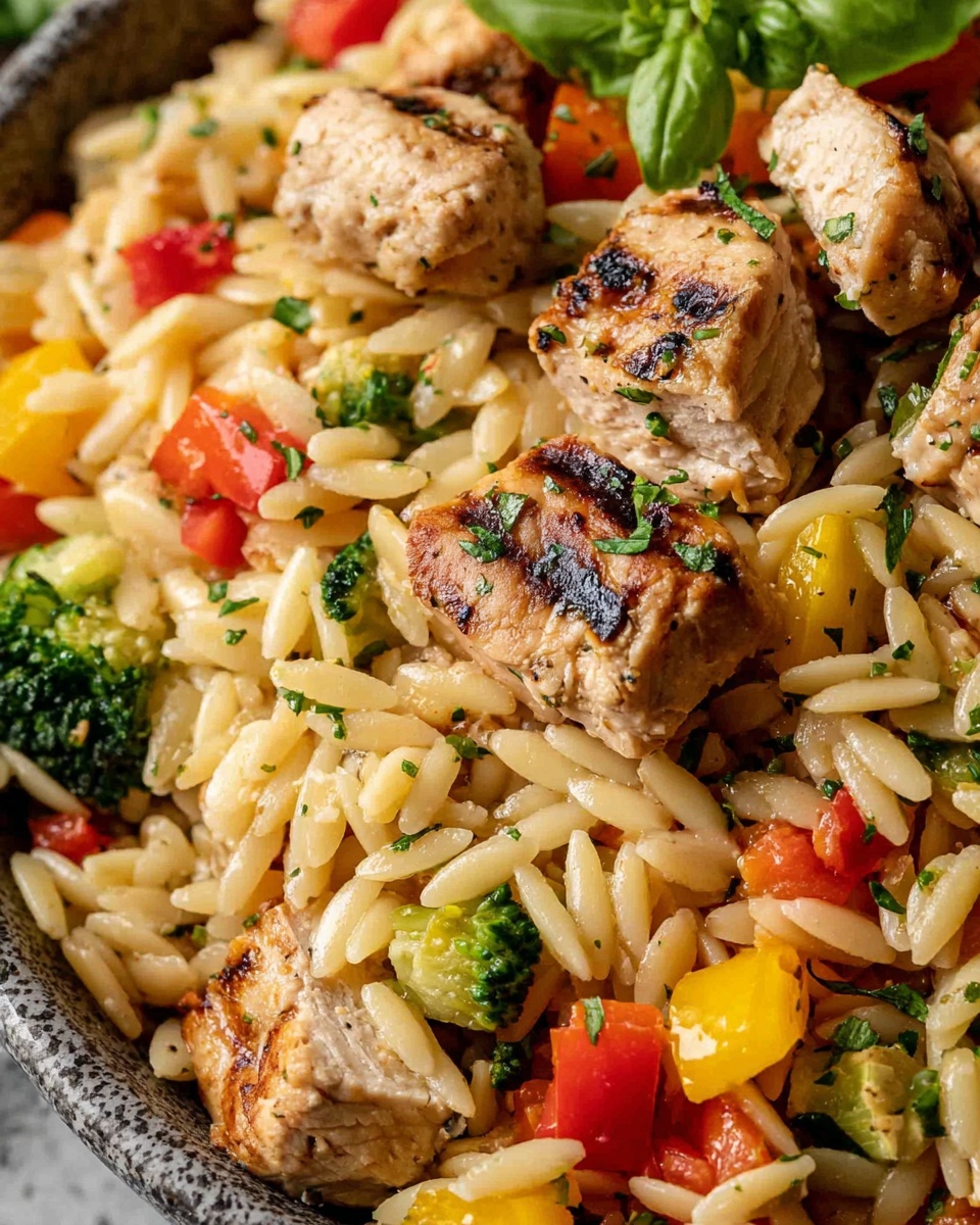 Lemon Chicken & Veggie Orzo Stir Fry Recipe - Recipe Image