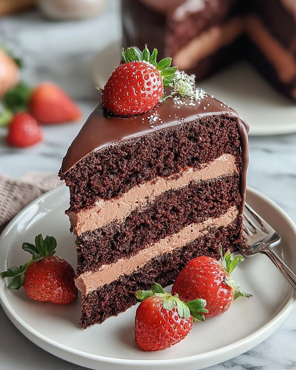 Strawberry Chocolate Cake Recipe - Recipe Image