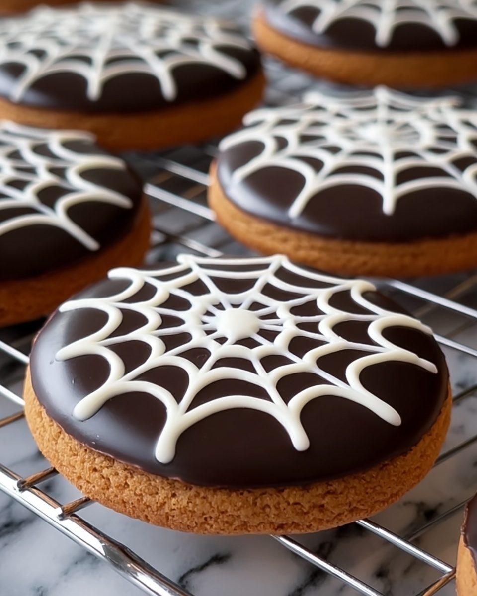 Spiderweb Halloween Cookies Recipe - Recipe Image