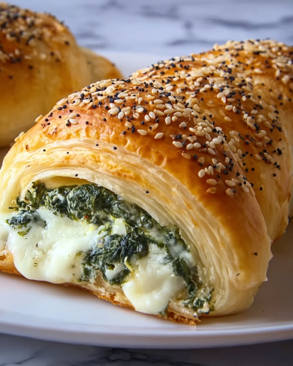 Savory Spinach and Cheese Stuffed Crescent Rolls Recipe - Recipe Image