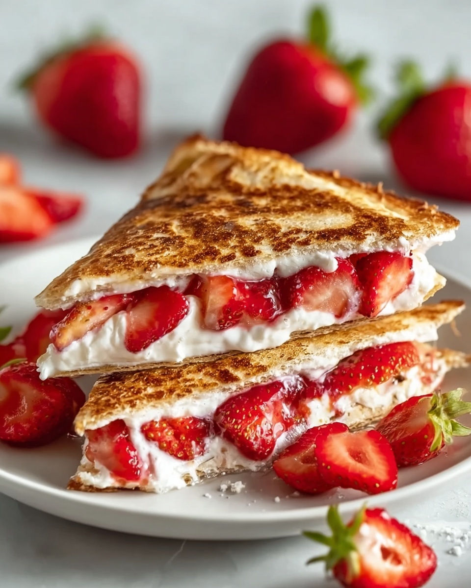 Decadent Strawberry Cheesecake Quesadillas Recipe - Recipe Image