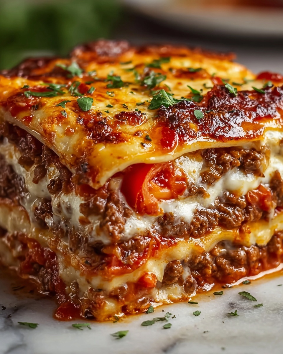 Ultimate Cheesy Pizza Burger Bake Recipe - Recipe Image