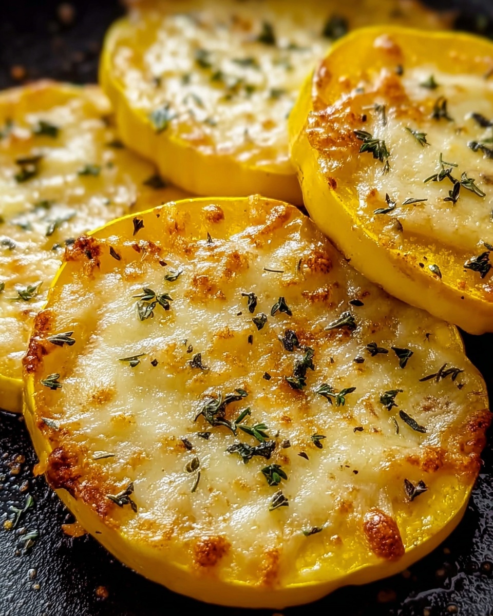 Cheesy Baked Squash Rounds Recipe - Recipe Image