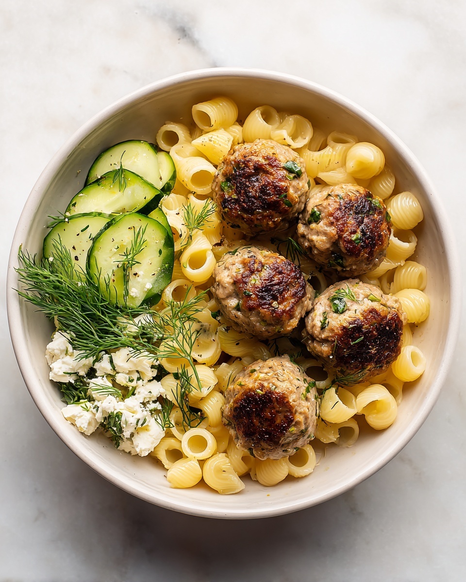 Herby Greek Chicken Meatballs Recipe - Recipe Image