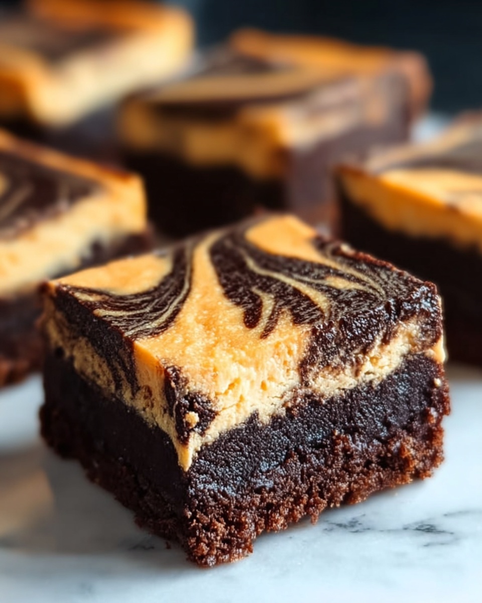 Halloween Cream Cheese Swirl Brownies Recipe - Recipe Image