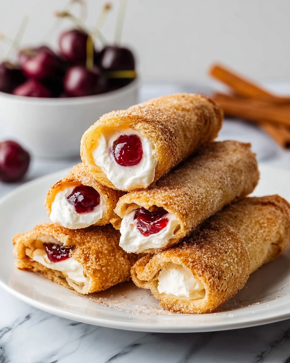 Cherry Cheesecake Egg Rolls Recipe - Recipe Image