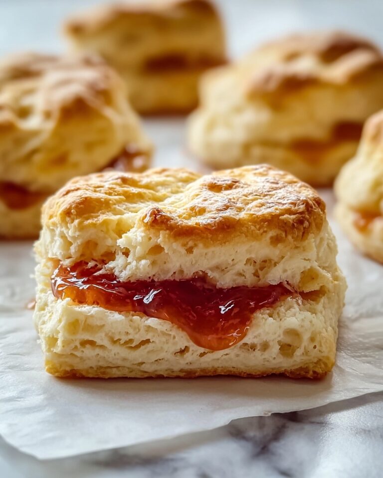 Butter Swim Biscuits with Peach Jalapeño Jam Recipe