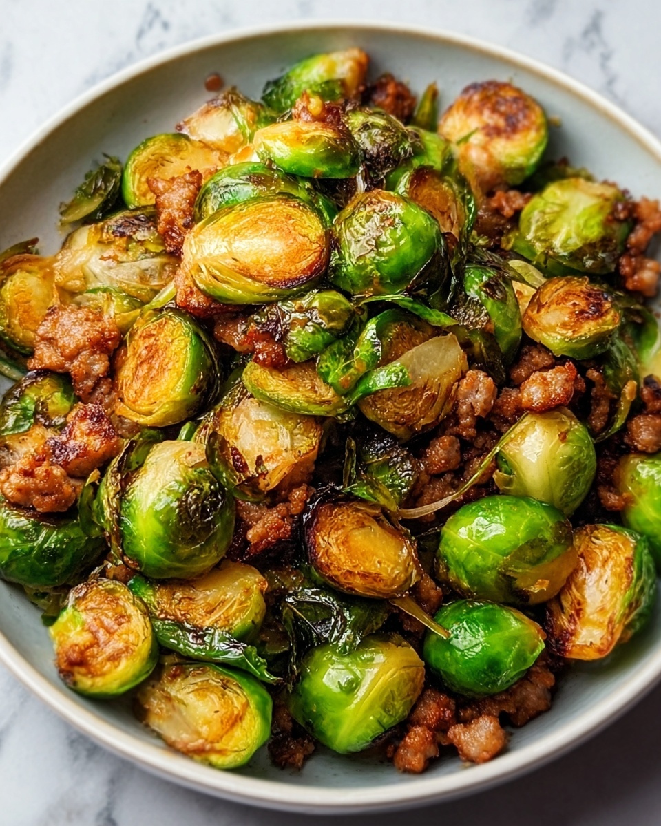 Five-Spice Brussels Sprouts and Sausage Stir-Fry Recipe - Recipe Image