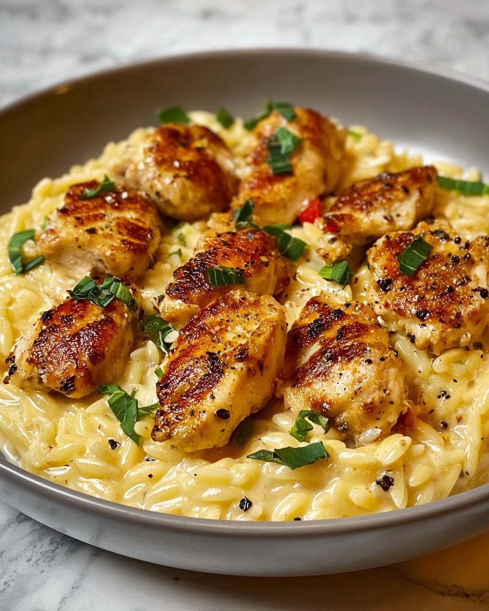 Tender Chicken Orzo with Parmesan Recipe - Recipe Image