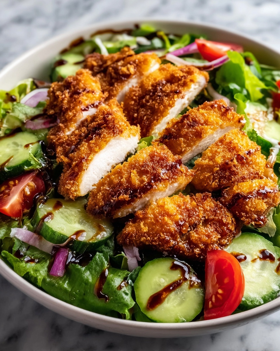 Air Fried Chicken Tender Salad with Honey Mustard Recipe - Recipe Image
