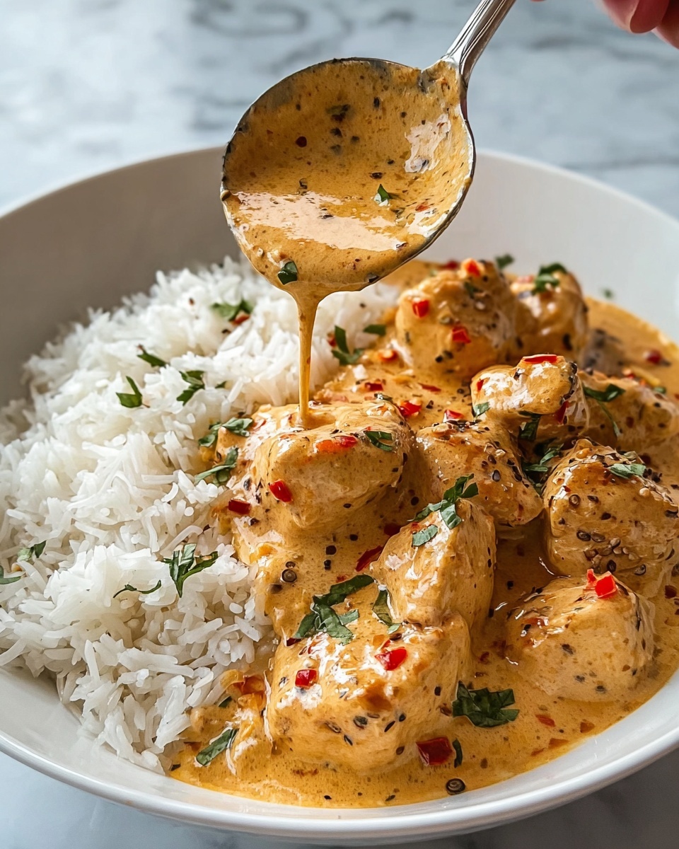 Creamy Paprika Chicken with Tender Rice in a Velvety Sauce Recipe - Recipe Image