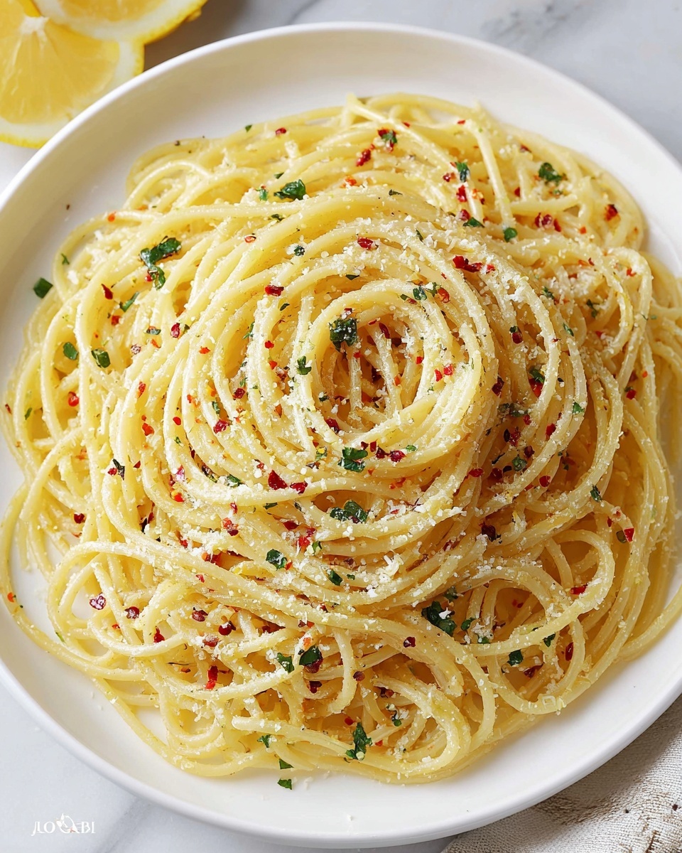 Lemon Garlic Butter Pasta Recipe - Recipe Image