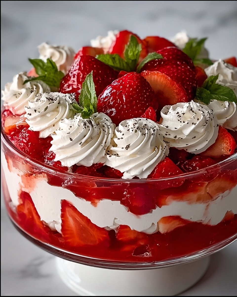Southern Strawberry Punch Bowl Cake Recipe - Recipe Image