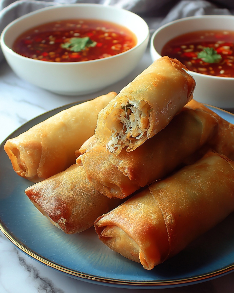 Easy Chicken Spring Rolls Recipe - Recipe Image