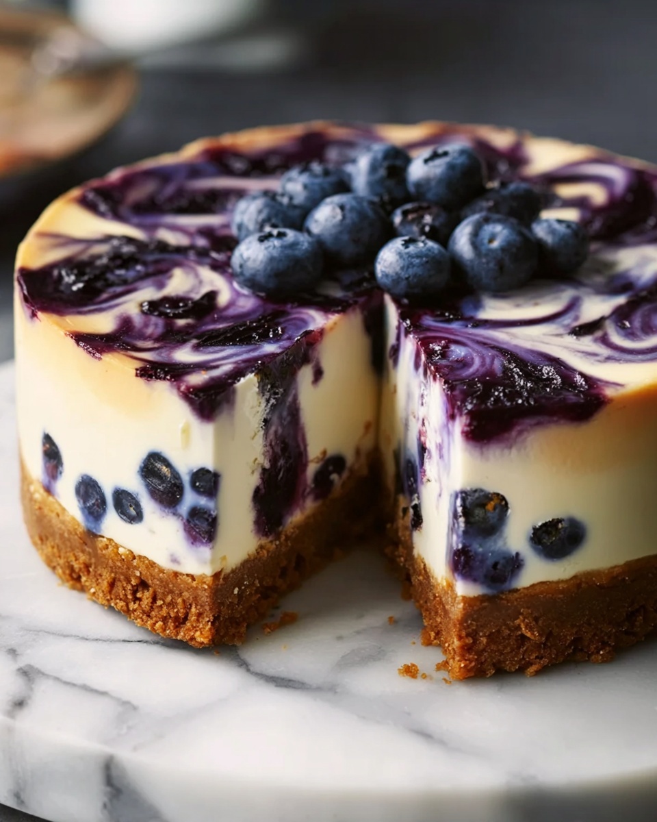 White Chocolate Blueberry Cheesecake Recipe - Recipe Image