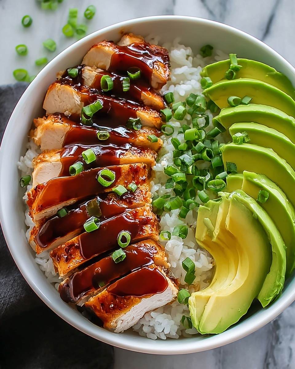 Easy Sticky Chicken Rice Bowl Recipe - Recipe Image