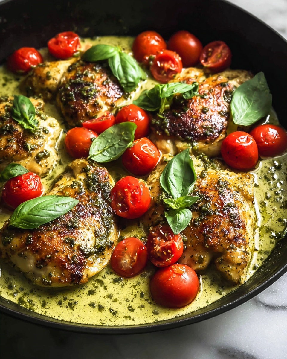 Creamy Pesto Chicken Recipe - Recipe Image