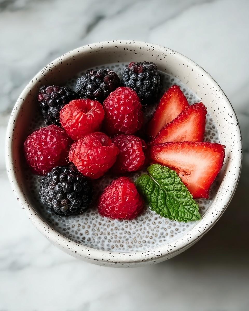 Chia Seed Pudding with Coconut Milk and Berries Recipe - Recipe Image