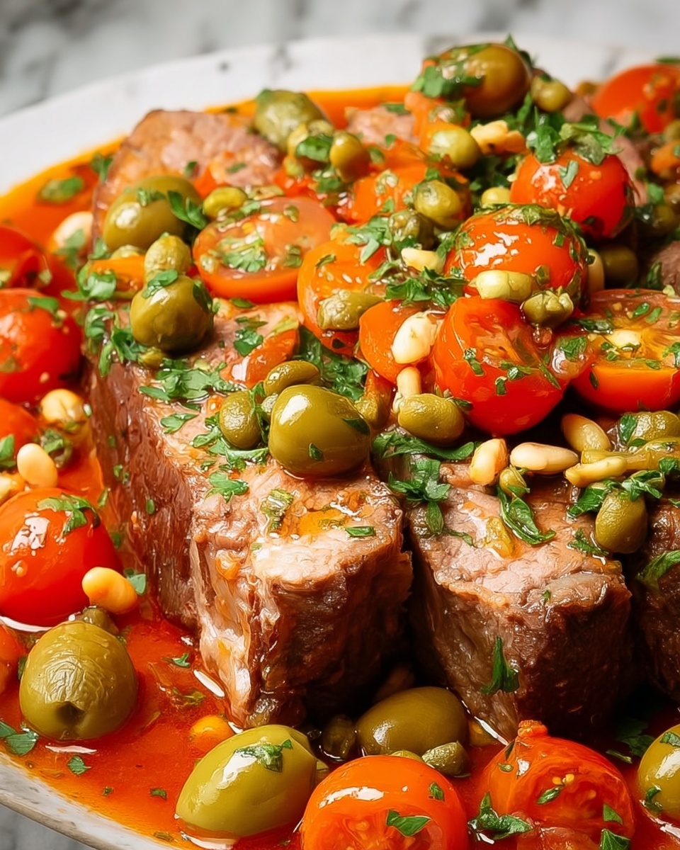 Sicilian-Style Tuna with Olives and Capers Recipe - Recipe Image