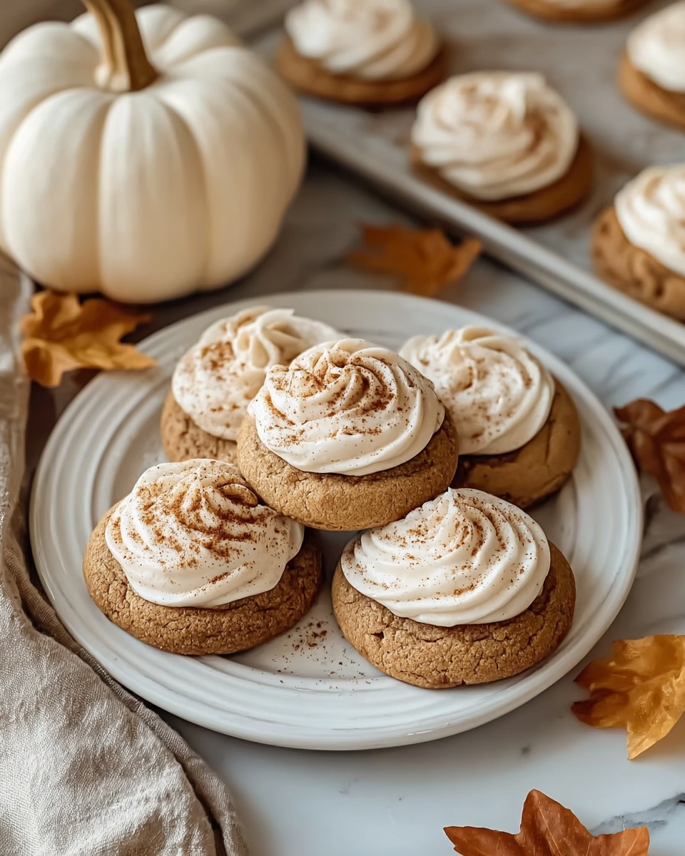Soft Pumpkin Cookies with Cream Cheese Frosting Recipe - Recipe Image