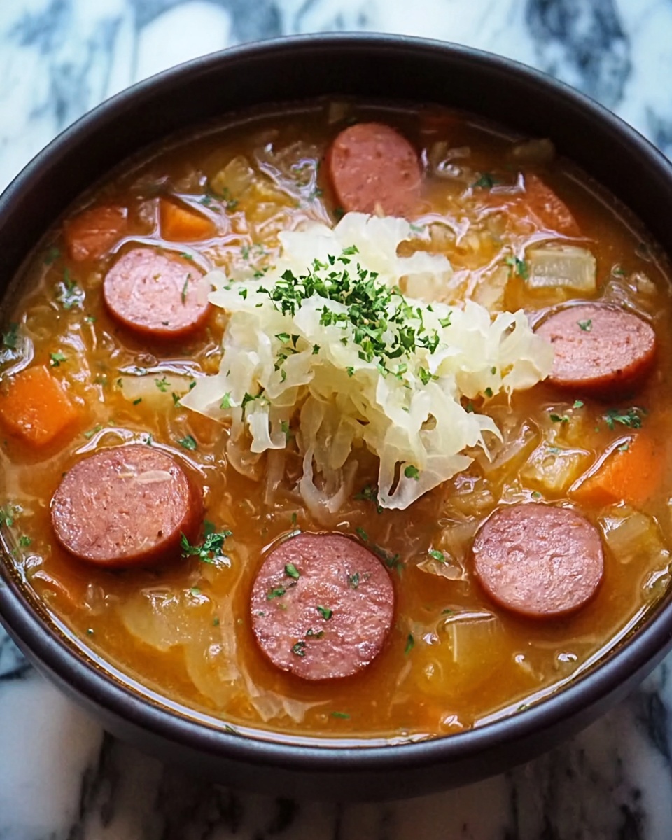 Kielbasa and Sauerkraut Soup Recipe - Recipe Image