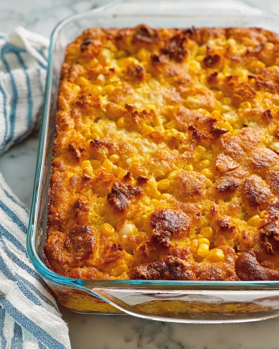 Creamy Corn Casserole with Cheddar Recipe - Recipe Image