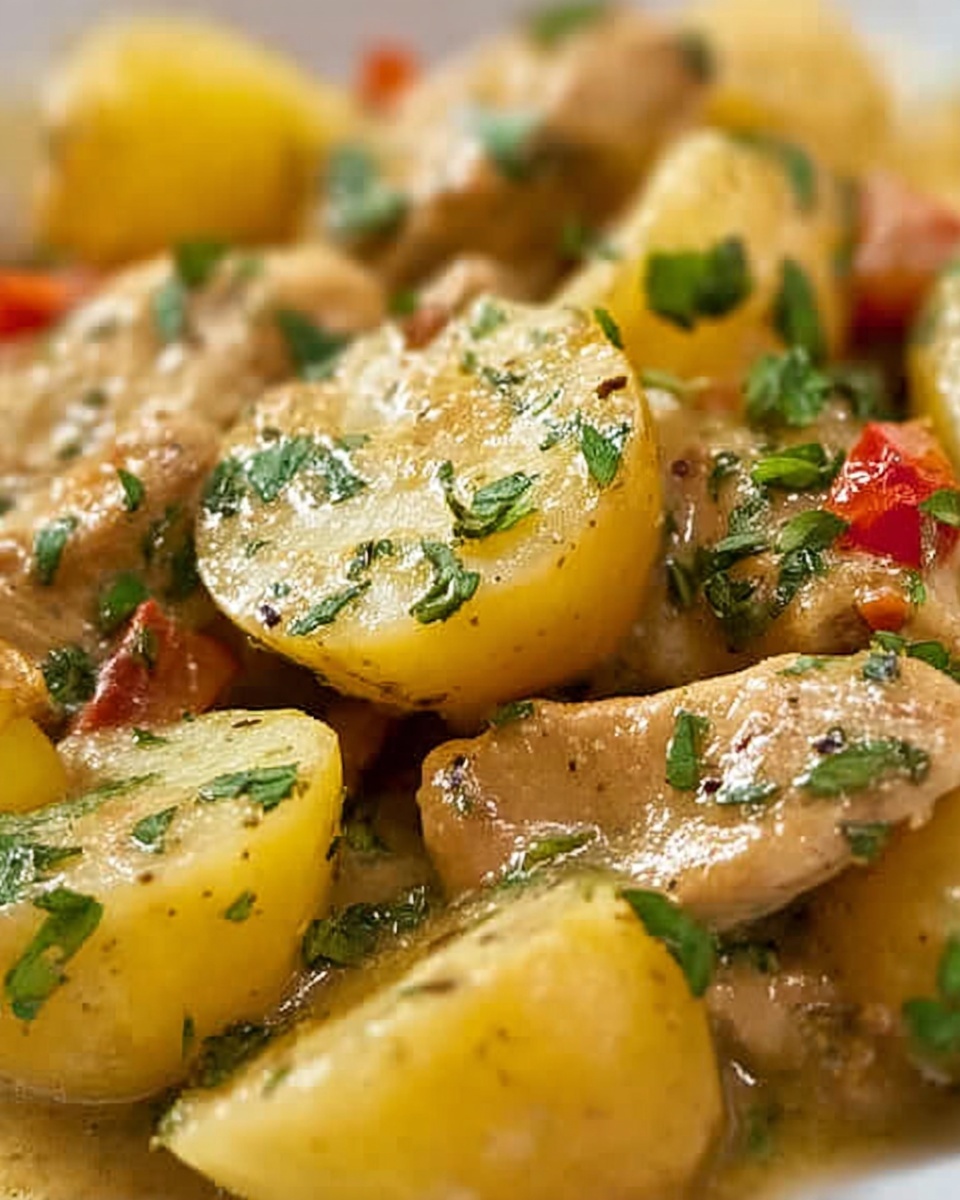 Italian Crockpot Chicken and Potatoes Recipe - Recipe Image