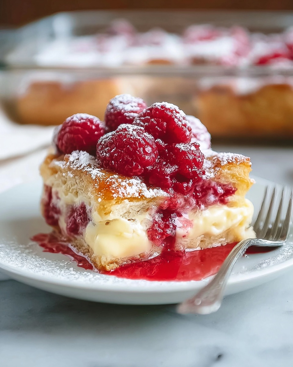 Raspberry Cheesecake French Toast Casserole Recipe - Recipe Image