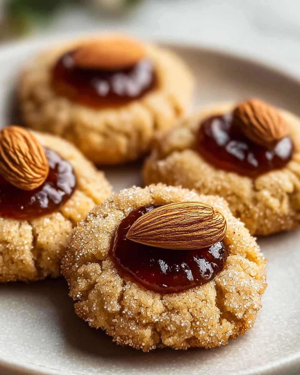 Italian Almond and Honey Thumbprint Cookies Recipe - Recipe Image