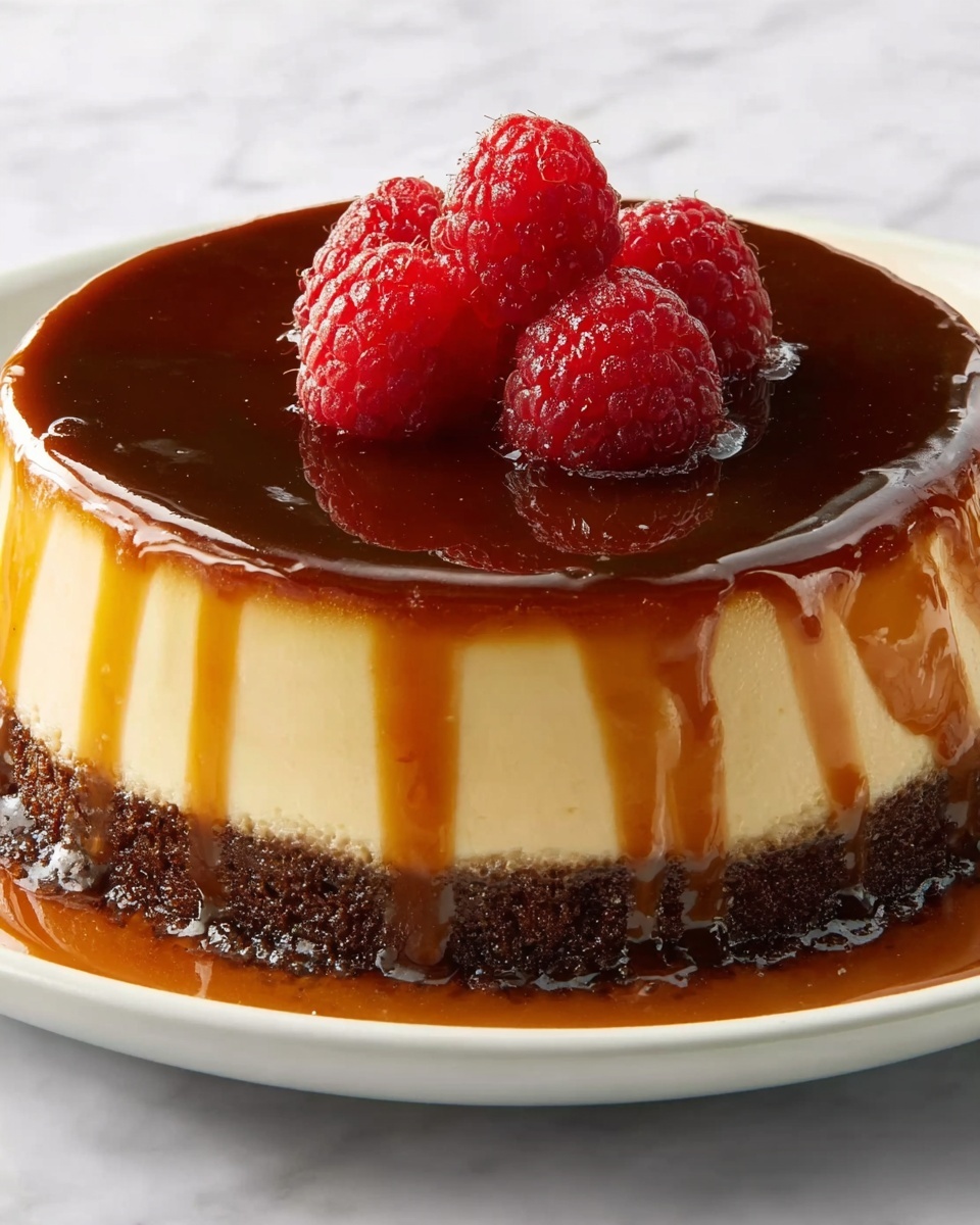 Chocolate Chocoflan with Caramel Sauce Recipe - Recipe Image