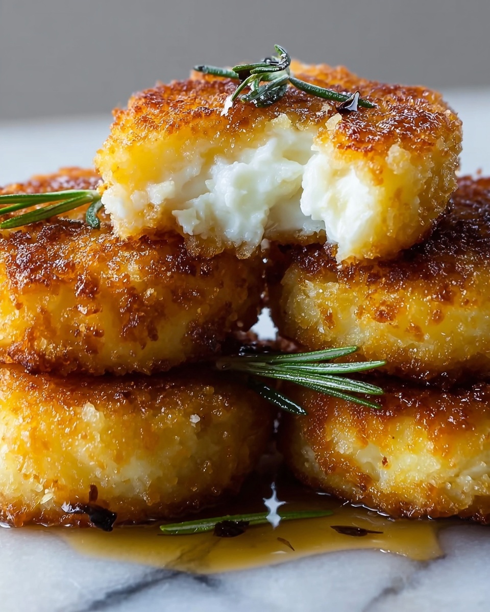 Fried Goat Cheese Balls with Spicy Sage Honey Recipe - Recipe Image