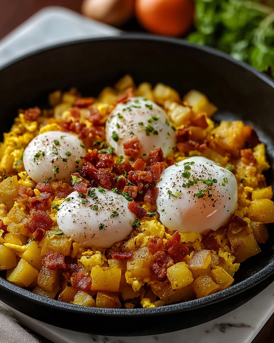Potato and Egg Scramble with Bell Peppers and Cheese Recipe - Recipe Image