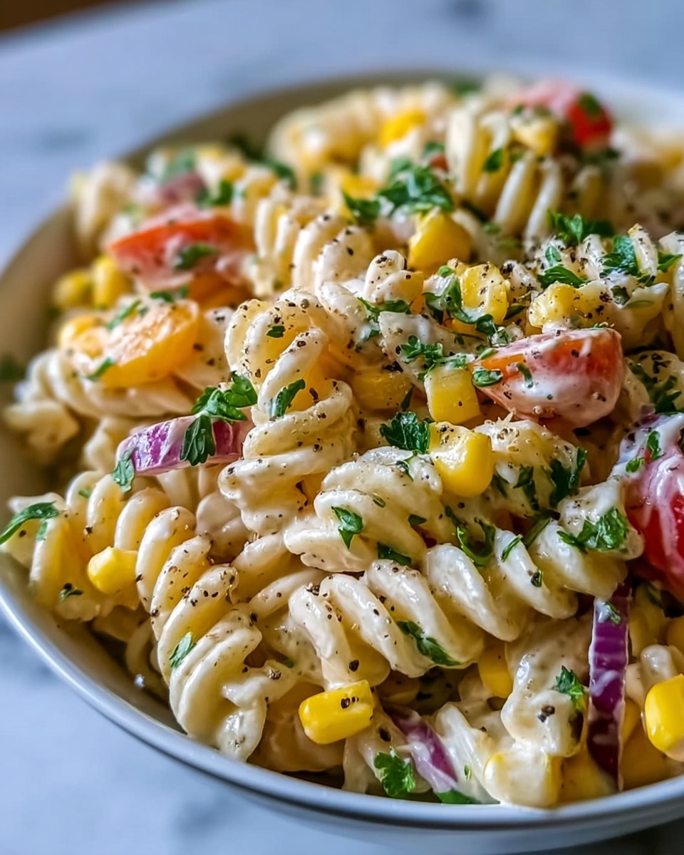Mexican Street Corn Pasta Salad Recipe - Recipe Image