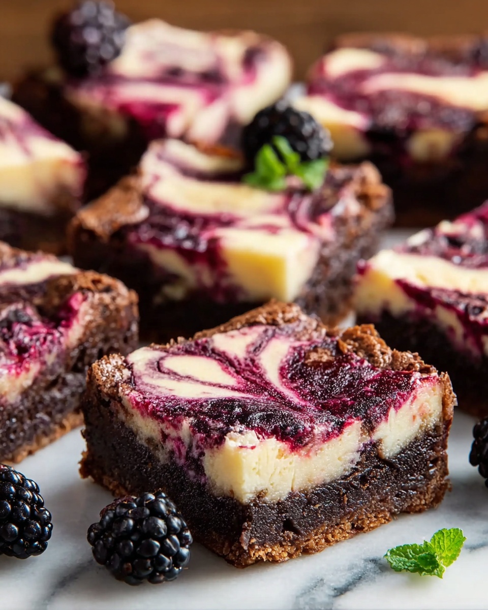 Blackberry Cheesecake Brownies Recipe - Recipe Image