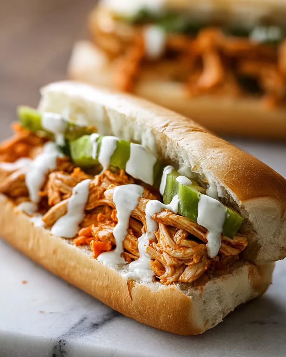 Buffalo Chicken Cheesesteak Sandwiches Recipe - Recipe Image