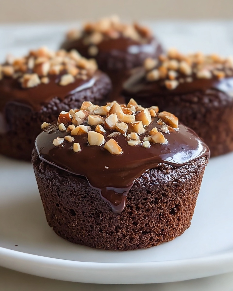 Mini Flourless Peanut Butter Chocolate Cakes Recipe - Recipe Image